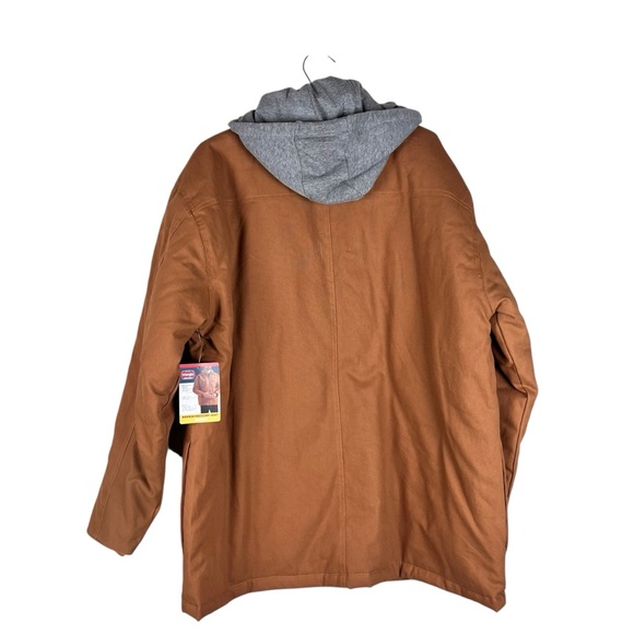 Wrangler NEW Workwear Hooded Shirt Jacket Relaxed Fit SZ XL - Picture 4 of 6